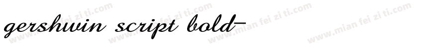 gershwin script bold字体转换